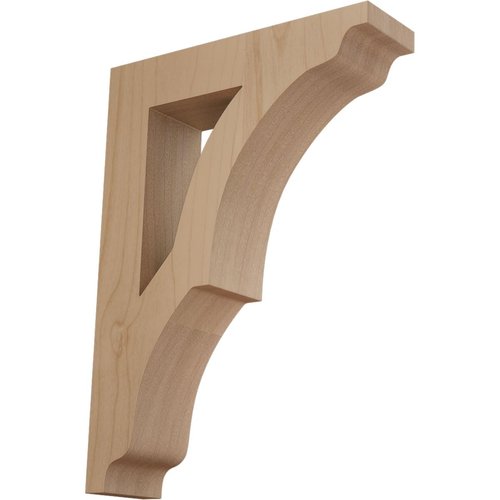 Ekena Millwork BKTW01X06X09AVAL Small Avila Wood Wood Brackets, 1 3/4"W x 6 1/2"D x 9"H , Alder