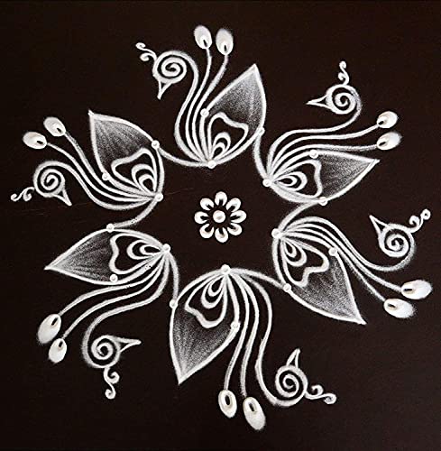 White Rangoli Powder for Diwali and Festival Decorations, 500g