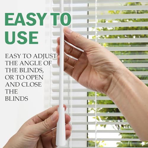 17-Inch Fiberglass Blind Tilt Wand Replacement with Hook (2-Pack)