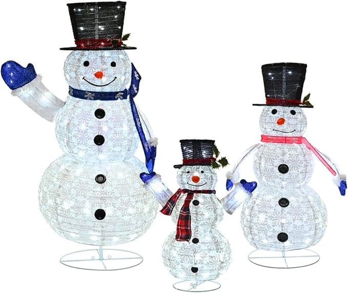 Outdoor Snowman LED Christmas Light Kit 2ft 3ft 5ft Holiday Decor
