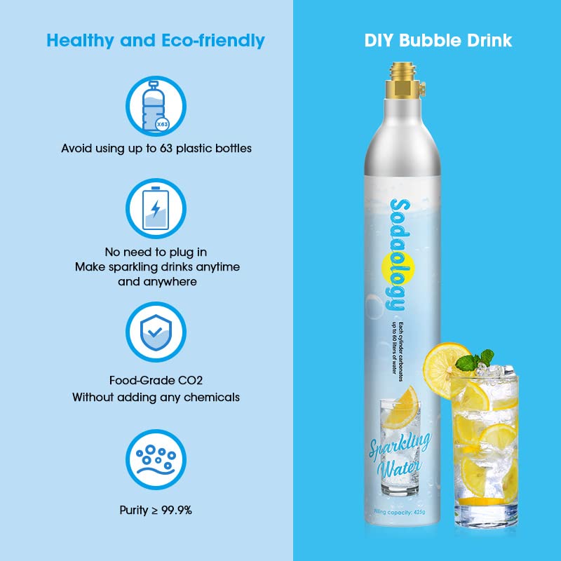 60L CO2 Carbonator Cylinder - Food-Grade Replacement for Soda Machines