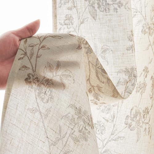 Floral Kitchen Tier Curtains and Valance Set - 3 Pieces, 36-Inch
