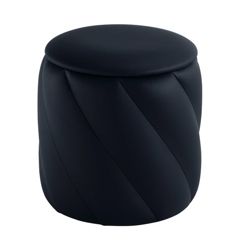 Get Set Style Round Ottoman with Soft Padded Seat, Storage Vanity Stool for Makeup, Upholstered Footrest Stool Ottoman Foot Stool for Living Room, Bedroom