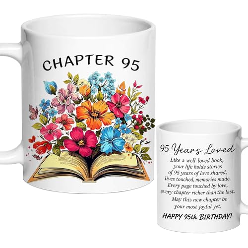 AliCarr 95C 11oz Loved Chapter Birthday Coffee Mug for Women, Gift