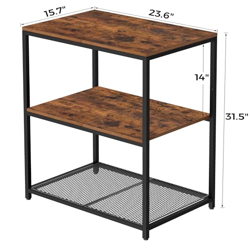 3-Tier Industrial Kitchen Island & Baker's Rack with Storage Shelves