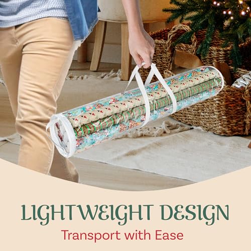 Clear Wrapping Paper Storage Bags Set of 2 Extra-Long Organizers