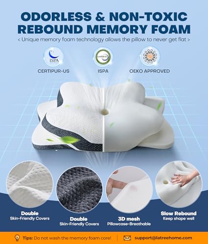 Ergonomic Cervical Neck Pillow for Pain Relief & Support