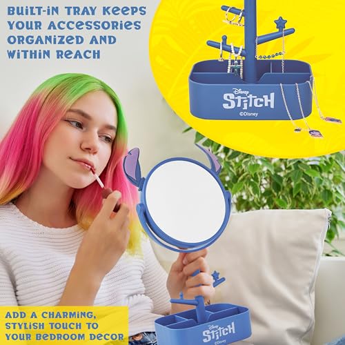 Character Vanity Mirror with Jewelry Stand and Storage Tray