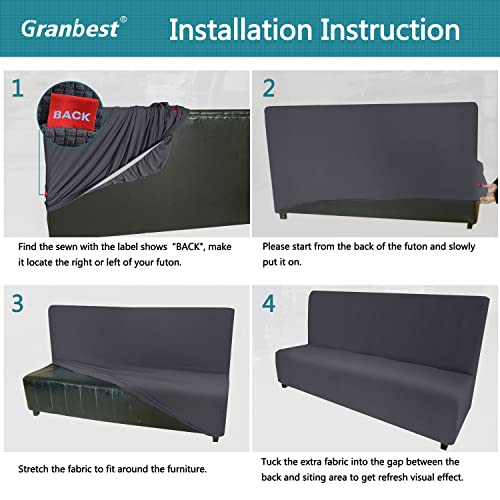 Water Repellent Futon Cover - High Stretch Jacquard Sofa Protector