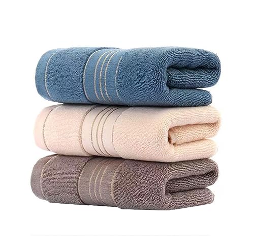 3-Pack Cotton Hand Towels, 13x30 Inch Decorative Absorbent Bath Towel Set