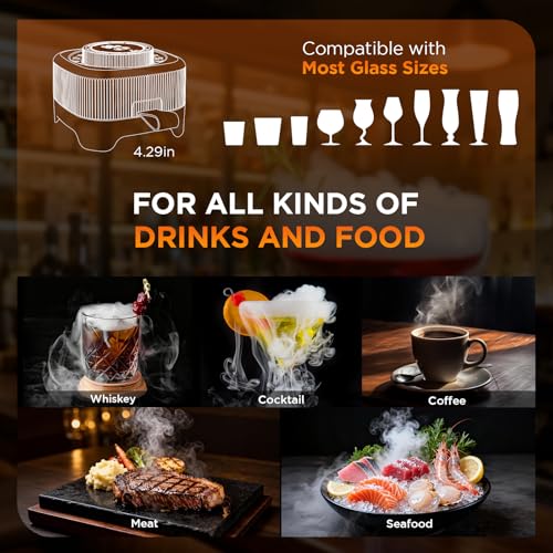 Electric Whiskey Smoker Kit with Adjustable Timer - No Butane Needed, USB Rechargeable