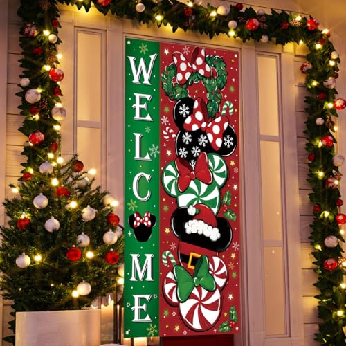 Christmas Door Cover 71x35 Inch Holiday Party Decor for Home & Events