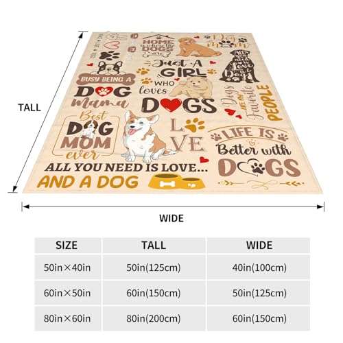 Dog Lovers Gifts for Women – Just A Girl Who Loves Dogs Throw Blanket 50x60 (AJIIUSV) – Perfect Dog Mom Gift