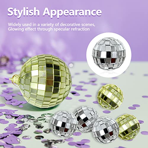 30-Piece Mini Silver Mirror Disco Balls (3cm) for Party & Holiday Decor