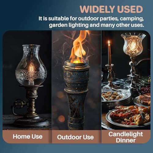 20-Pack Fiberglass Torch Wicks for Oil Lamps and Lanterns - 1/2 x 9.85 in