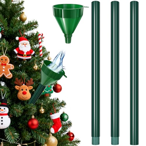 Green 51-Inch Christmas Tree Watering Funnel with Hose - Spill-Free Plant Watering Tool