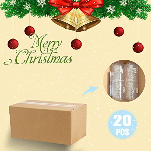 20 Pack Clear Plastic Fillable Ornaments (3.15 Inch) - DIY Craft Baubles