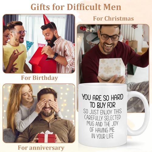 YHRJWN White Funny Mug - 11 Oz Humorous Coffee Cup for Men - Christmas & Birthday Gift
