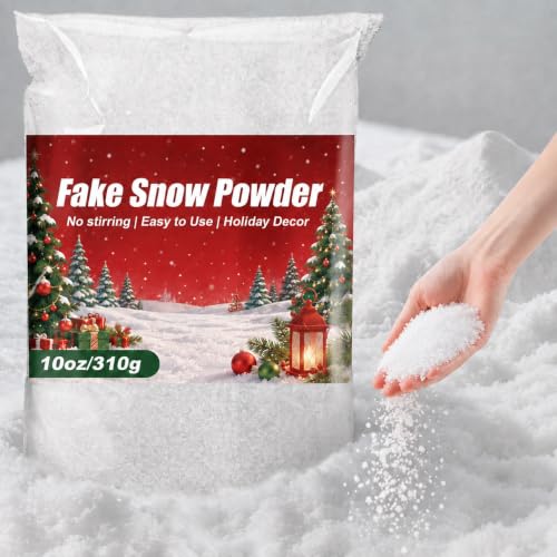 Instant Fake Snow Powder 11 oz - Artificial Snow for Christmas & Holiday Decor