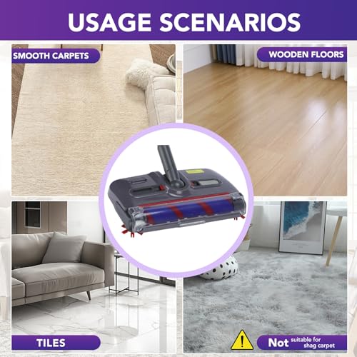 Cordless Electric Swivel Floor Sweeper with LED Lights for Pet Hair & Crumbs
