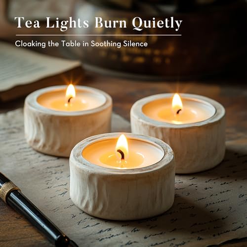 100-Pack Unscented Palm Wax Tea Light Candles - 4.5 Hour Long Burn Time