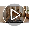 2x6 ft Waterproof Non-Slip Runner Rug for Hallways, Black and Gray