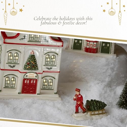 Dolomite Christmas Village Bell Hop Figurine - Nostalgic Holiday Decor