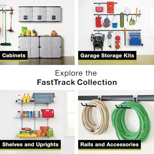 Rubbermaid 48-Inch Wall Mounted Storage Rail for Garage Organization