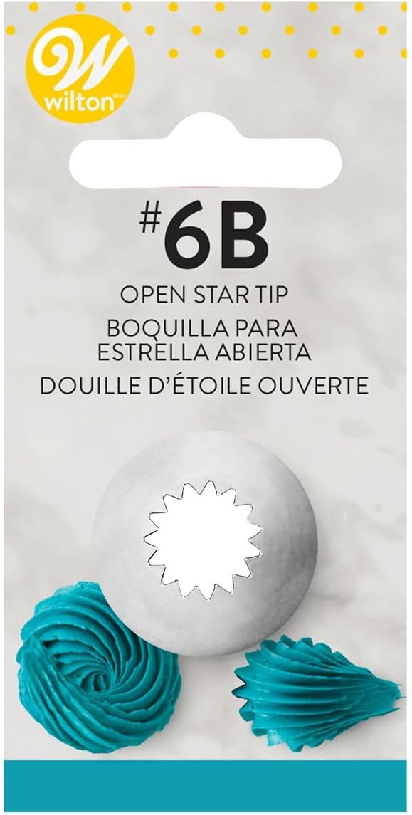 Wilton Decorating Piping Tip No 6B - Star Shape for Perfect Cake Designs | Durable Stainless Steel