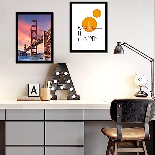 16x20 Picture Frame Set of 3, Black Wall Mount or Tabletop Photo Frames