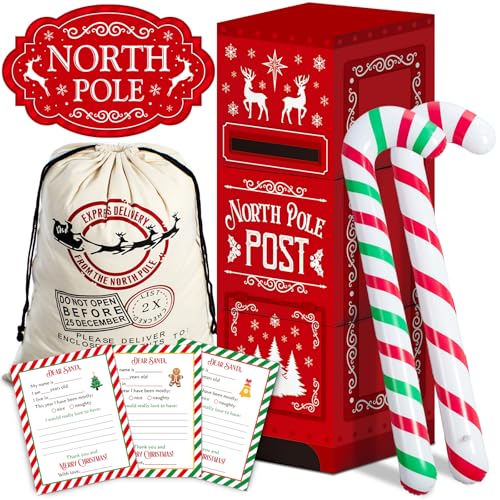 Humyoun Deer Christmas Letters to Santa Mailbox Kit - Holiday Decor