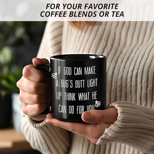 JRTW Black 11oz Funny Christian Mug | Bible Verse Ceramic Coffee Cup