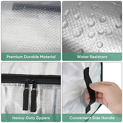 BALEINE 6-Pack Oversized Moving Bags with Reinforced Handles, Heavy-Duty Clear Storage Totes