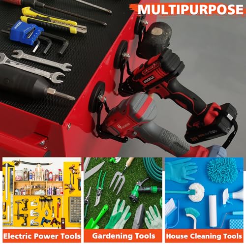 Heavy Duty Magnetic Garage Hooks 4 Pack Rubber Coated Tool Holders