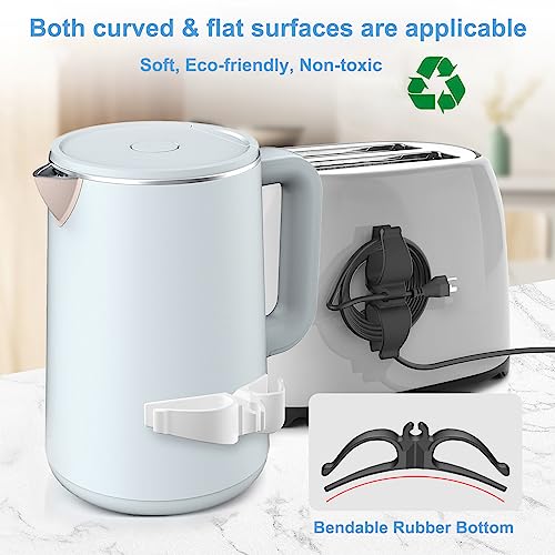 Stick-On Kitchen Appliance Cord Organizer (8-Pack) - Cable Holder Wrap