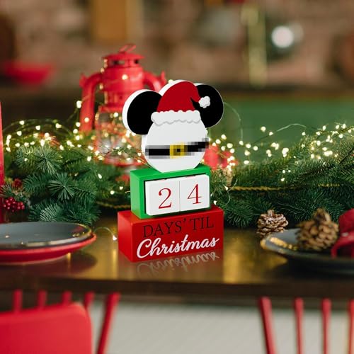 Christmas Countdown Mouse Block Set - Wooden Advent Calendar for Holiday Decor
