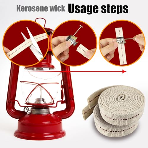 1 Inch Flat Cotton Oil Lamp Wick - 6.5 Feet Replacement Roll