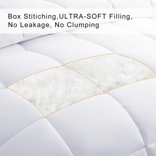 COHOME King Size Cooling Comforter - Luxury All-Season Quilted Down Alternative Duvet Insert | Breathable & Reversible, 92 x 102 Inches
