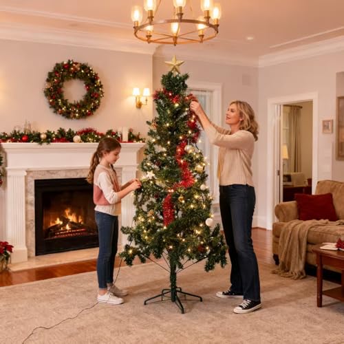 TERSHEEN 100 Count Christmas String Lights 21ft White Wire Incandescent Decor