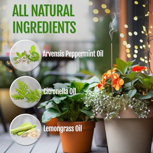 Citronella & Peppermint Mosquito Repellent Incense Sticks - 100 Pack