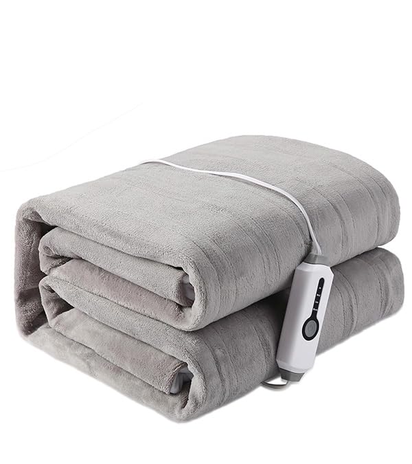Electric Heated Mattress Pad - Full Size Sherpa Fleece, 4 Heat Levels, 10-Hour Auto Off