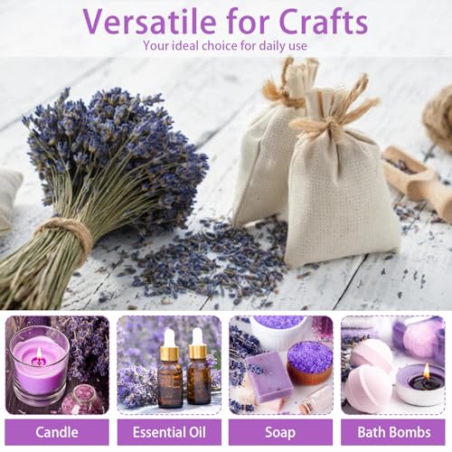 Natural Dried Lavender Flowers 1/2 Pound Bulk Buds for DIY Crafts