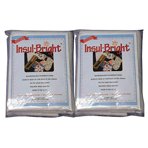 Insul-Bright Polyester Insulation Lining 36x45in 2-Pack for Sewing & Insulation