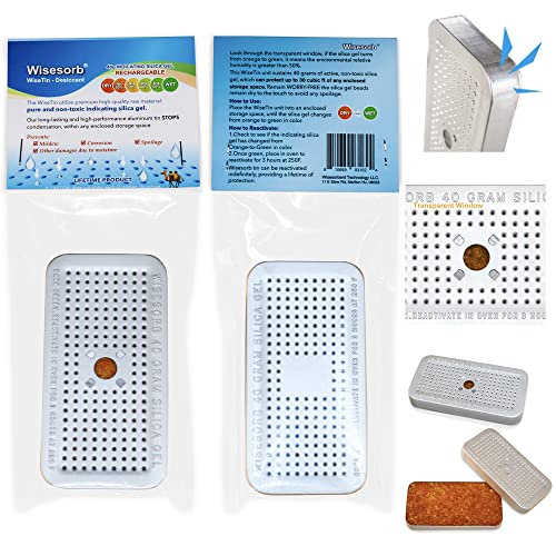 Silica Gel Desiccant Canisters 40g Moisture Absorber 2 Pack
