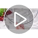 9-Piece Glass Punch Bowl Set with Ladle, Tongs, and 6 Serving Glasses