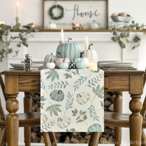 Artoid Mode 13 x 72 Inch Blue Fall Table Runner - 210 GSM Polyester Home Decor