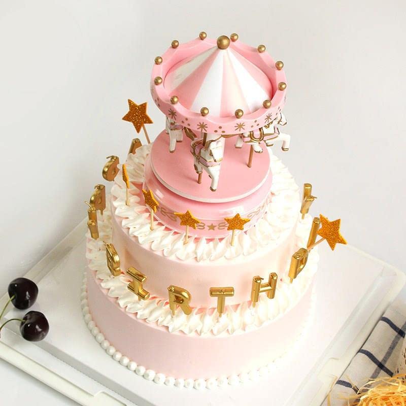 Carousel Music Box Pink Decorative Keepsake Gift for Birthdays and Weddings