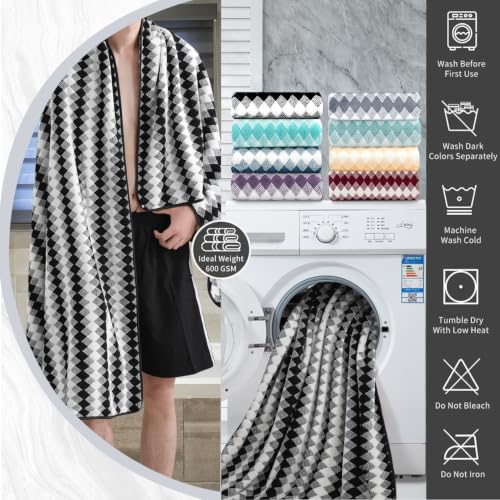 8-Piece Microfiber Bathroom Towel Set, Oversized Bath Sheets and Washcloths