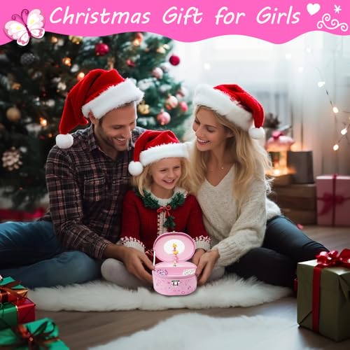 Musical Princess Jewelry Box for Girls with Spinning Figurine - Pink