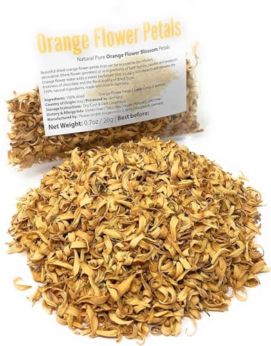 Pure Dried Orange Flower Petals, Premium Food-Grade Botanical Decor